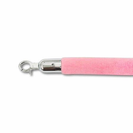 CAPTAIN COLD 72 in. Velour Mirror Closable Hooks, Pink CA3263044